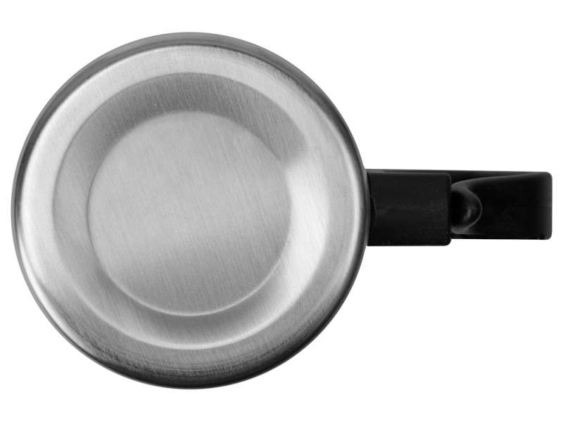 Стальная кружка Climber с пластиковой ручкой, серебристый/черный №4