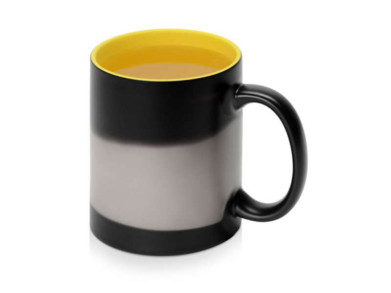 Кружка-хамелеон Surprise матовая, черный/желтый №4