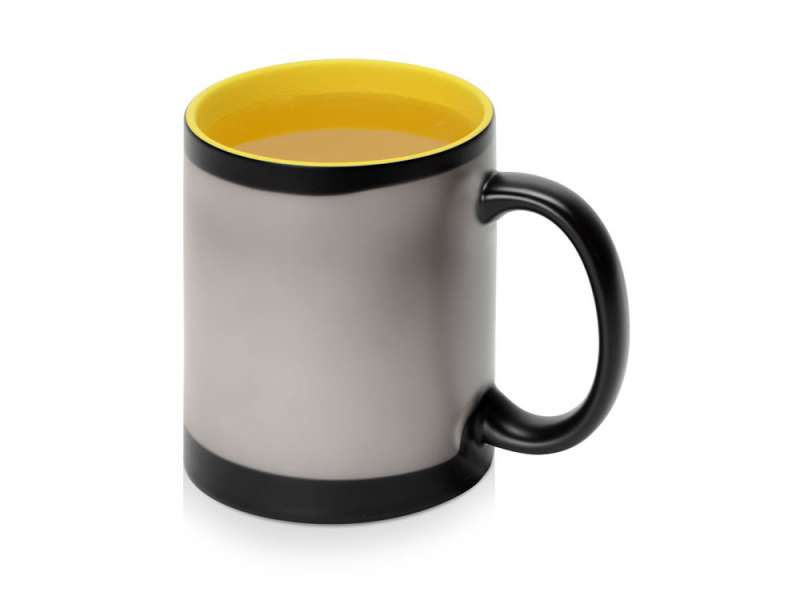 Кружка-хамелеон Surprise матовая, черный/желтый №5