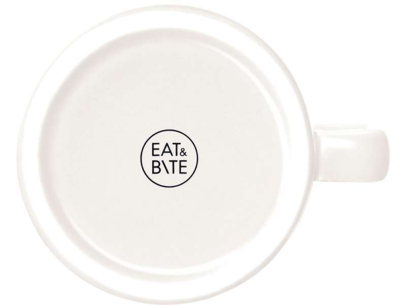 Чайная пара Brighton : блюдце овальное, чашка, коробка, белый №4