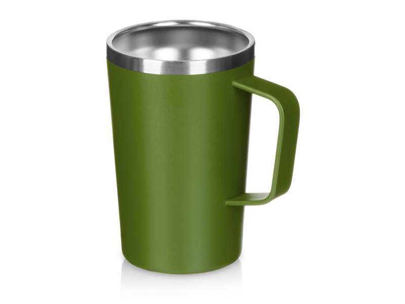 Стальная кружка с двойными стенками и порошковым покрытием Tibet, хаки Стальная кружка с двойными стенками и порошковым покрытием Tibet, хаки