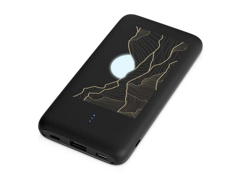 Внешний беспроводной аккумулятор с подсветкой лого Reserve X. 8000 mAh, черный №9