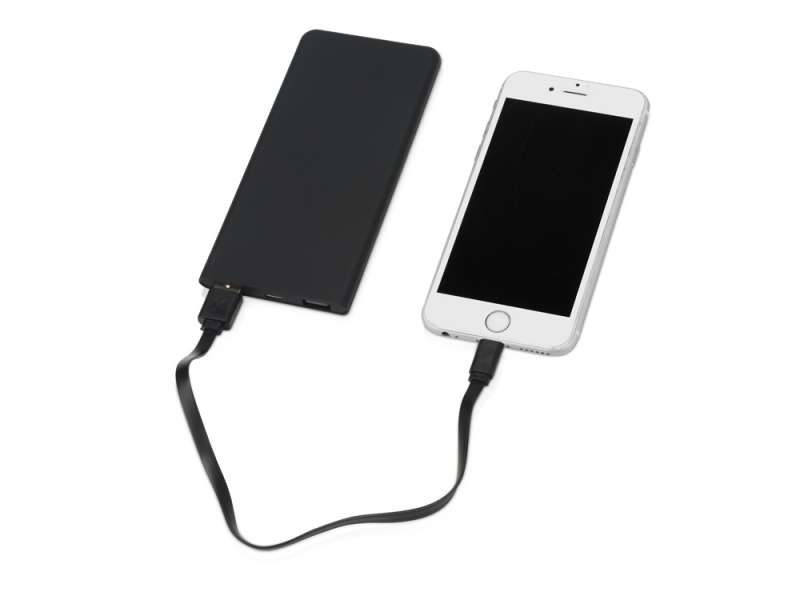 Портативное зарядное устройство с красной подсветкой логотипа Faros, soft-touch, 4000 mAh №2