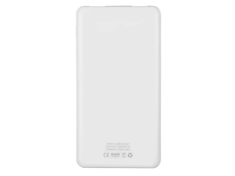 Портативное зарядное устройство Blank с USB Type-C, 5000 mAh, белый №6