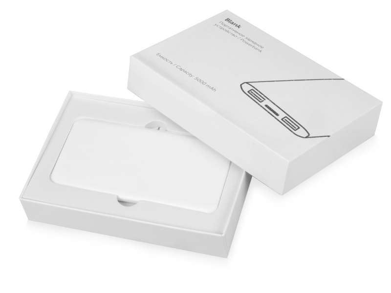 Портативное зарядное устройство Blank с USB Type-C, 5000 mAh, белый №3