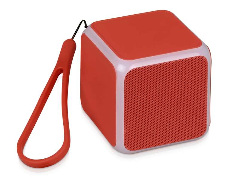 Портативная колонка Cube с подсветкой, красный Портативная колонка Cube с подсветкой, красный