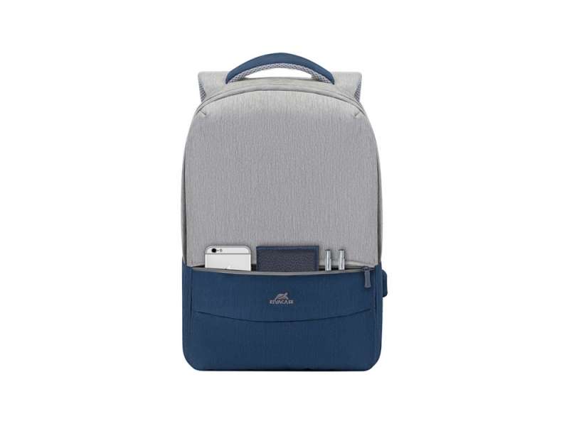 RIVACASE 7562 grey/dark blue рюкзак для ноутбука 15.6``, серый/темно-синий №4