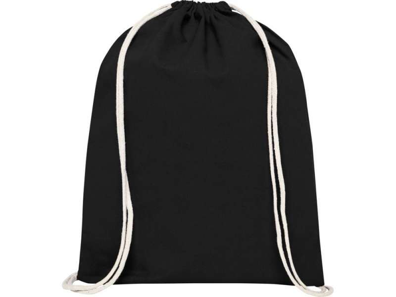 Рюкзак со шнурком Tenes из хлопка плотностью 140 г/м2, черный №2