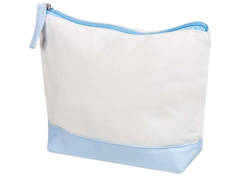 Косметичка хлопковая Cotton, белый/голубой №2