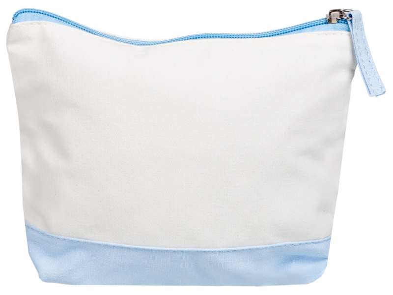 Косметичка хлопковая Cotton, белый/голубой №4