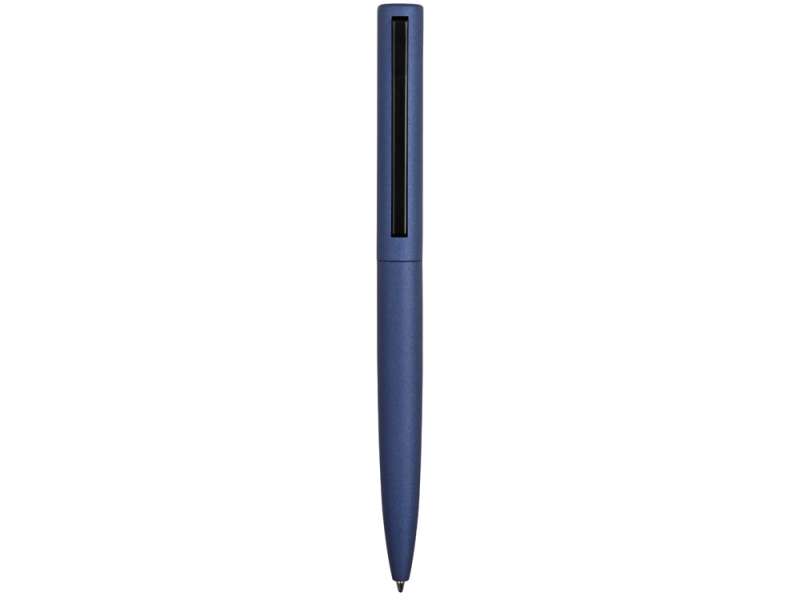 Ручка металлическая шариковая Bevel, синий/черный №3