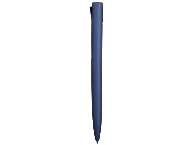 Ручка металлическая шариковая Bevel, синий/черный №4