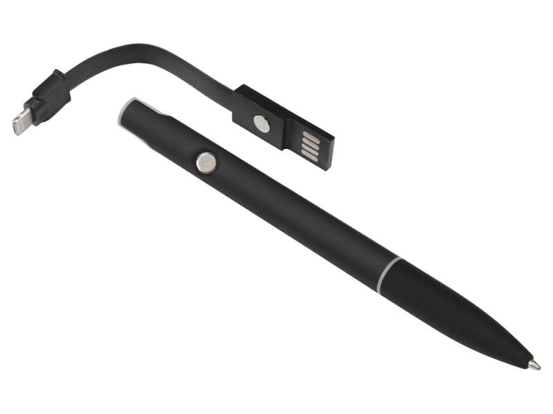 Ручка шариковая с кабелем USB, черный №5