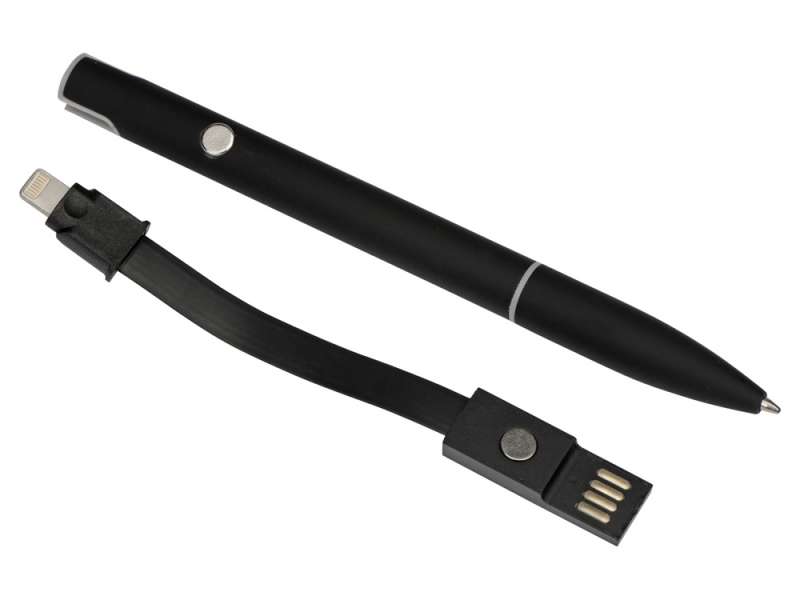 Ручка шариковая с кабелем USB, черный №6