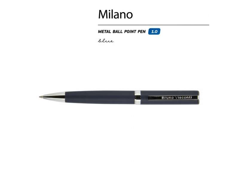 Ручка шариковая автоматическая BrunoVisconti® MILANO цвет корпуса синий, 1 мм №2