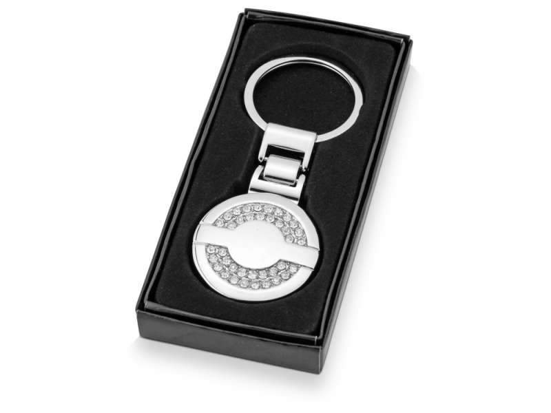 Брелок со стразами, серебристый №2