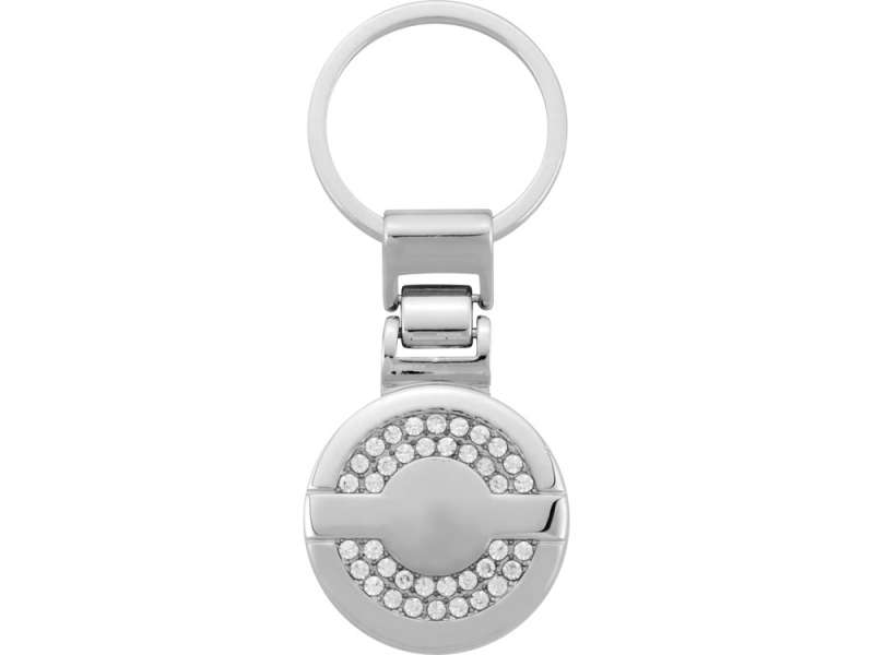 Брелок со стразами, серебристый №3