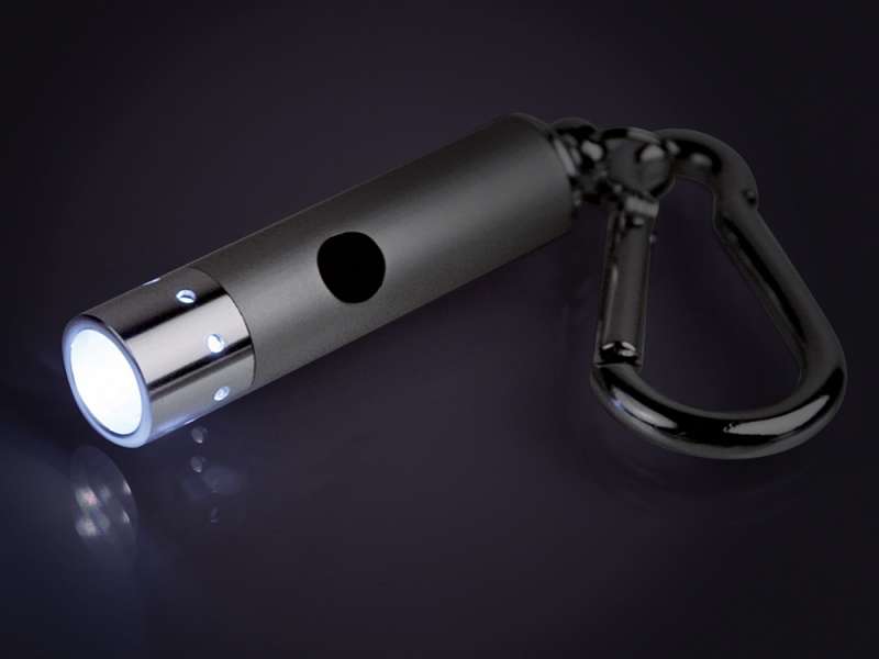 Брелок-фонарик Карабин, серебристый (Р) №2