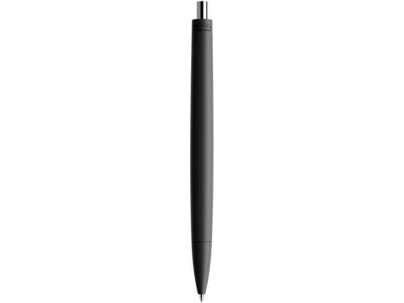 Ручка пластиковая шариковая Prodir ds6prr-Z75 софт-тач, черный с серебристой кнопкой №3
