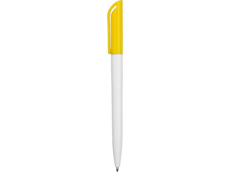 Ручка пластиковая шариковая Миллениум Color CLP, белый/желтый №3