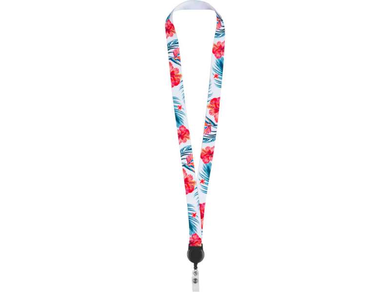 Ланъярд 2 см с ретрактором, черный №2