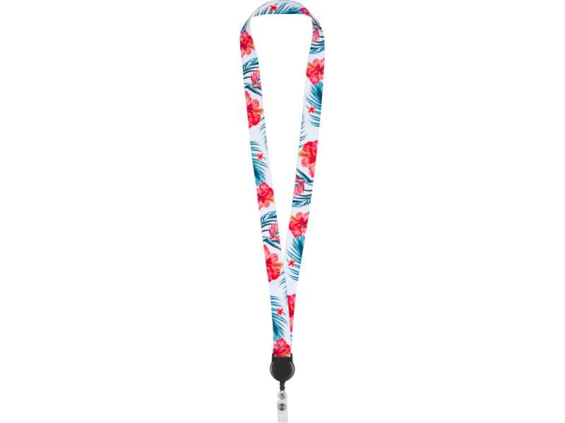 Ланъярд 2 см с ретрактором, черный №3