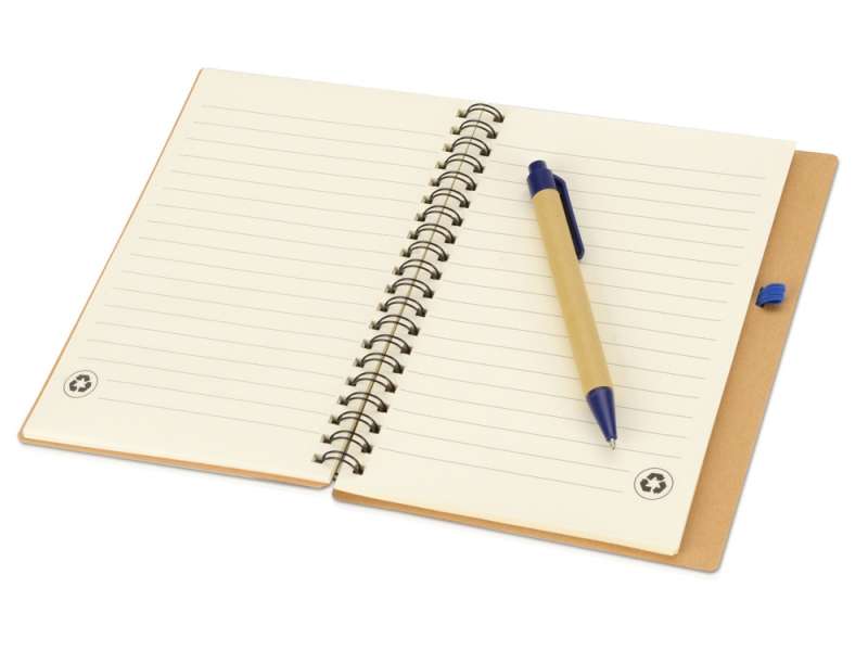 Блокнот Priestly с ручкой, синий №3