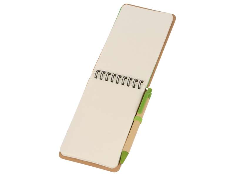 Набор канцелярский с блокнотом и ручкой Masai, зеленое яблоко №3