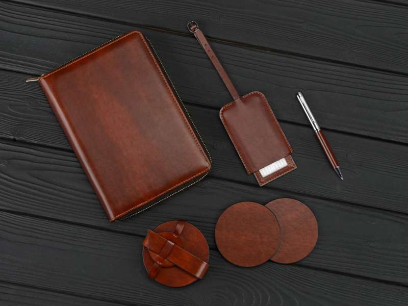 Бизнес-блокнот на молнии А5 Fabrizio, 80 листов,  коричневый №2