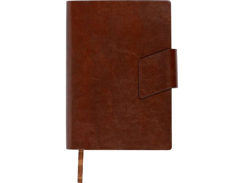 Бизнес блокнот А5 Monoi с клапаном, твердая обложка, 128 листов, коричневый №2