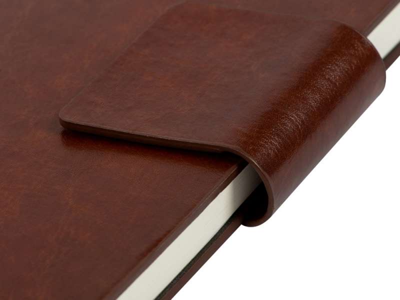 Бизнес блокнот А5 Monoi с клапаном, твердая обложка, 128 листов, коричневый №7