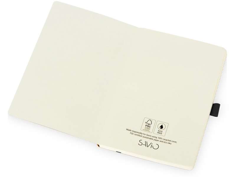 Блокнот Sevilia Soft, гибкая обложка из крафта A5, 80 листов, крафтовый/черный №2