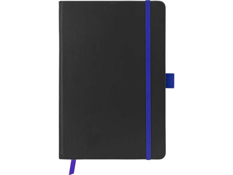 Блокнот ColorNote Black, твердая обложка A5, 80 листов, черный с синим №3