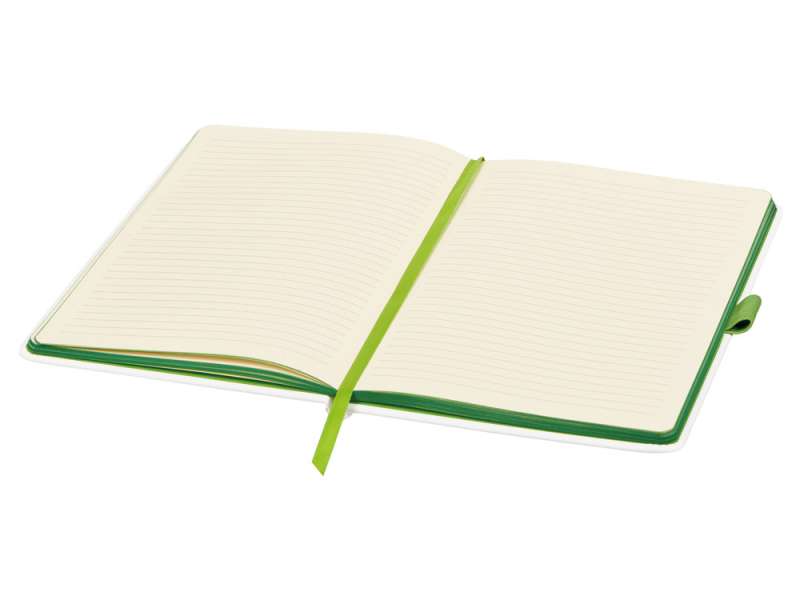Блокнот ColorNote White, твердая обложка A5, 80 листов, белый и зеленое яблоко №3