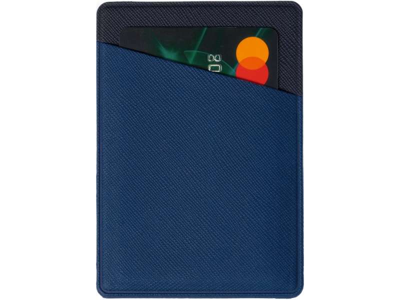 Картхолдер на 3 карты типа бейджа Favor, ярко-синий/темно-синий №4