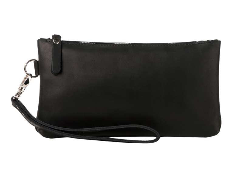 Барсетка кожаная, черный №11