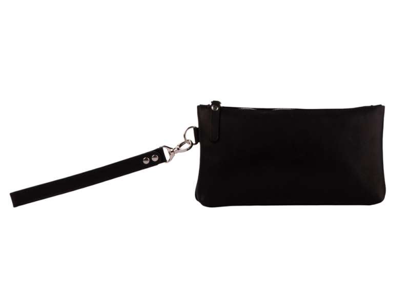 Барсетка кожаная, черный №10