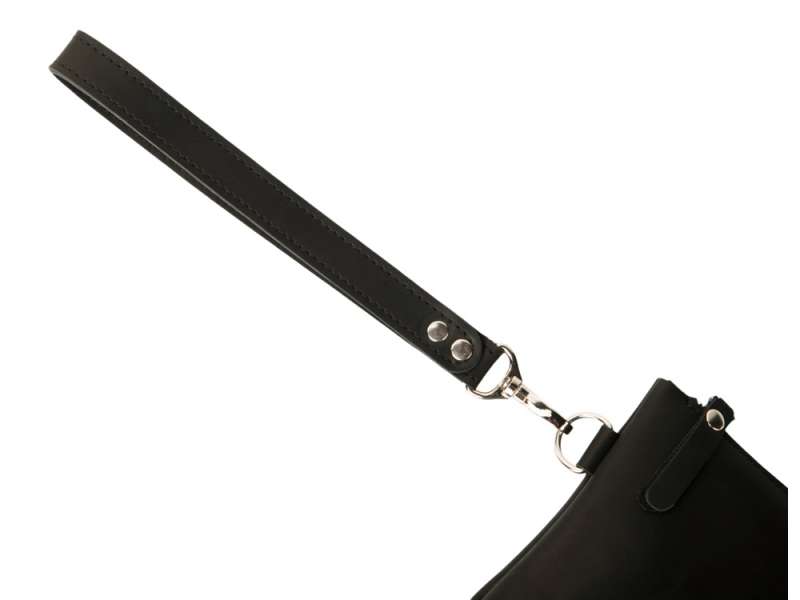 Барсетка кожаная, черный №8