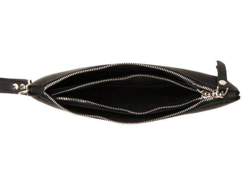 Барсетка кожаная, черный №5