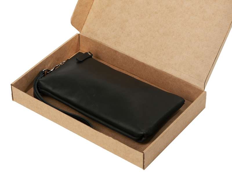 Барсетка кожаная, черный №4