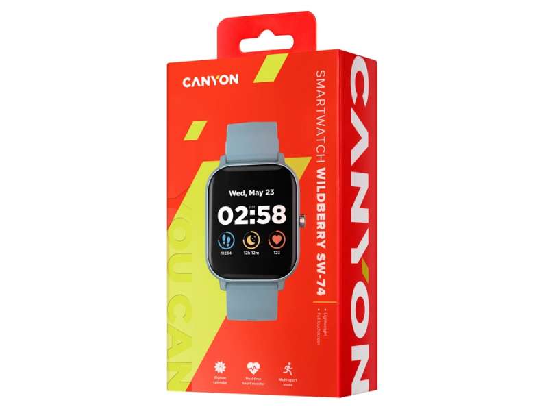 Смарт-часы Canyon SW-74 Wildberry , IP67, синий (Р) №7