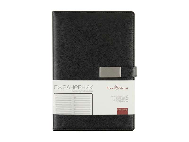 Ежедневник недатированный А5 Verona, черный №2