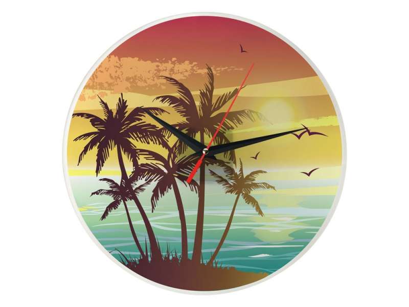 Часы настенные круглые из стекла 28 см Thames (Р) №3