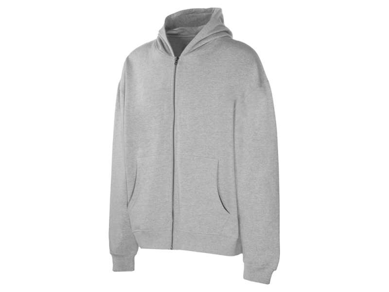 Толстовка с капюшоном на молнии Monaco, серый меланж Толстовка с капюшоном на молнии Monaco, серый меланж