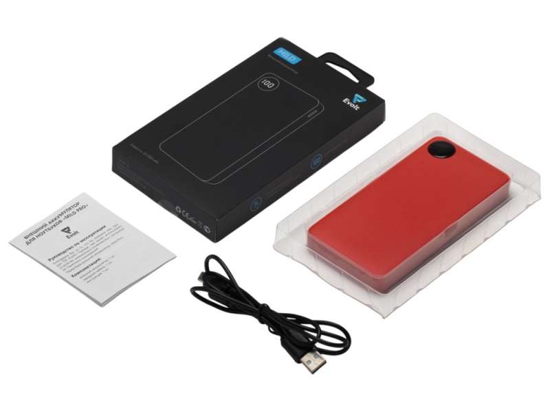 Внешний аккумулятор с дисплеем Mild, 10 000 mAh, красный №3