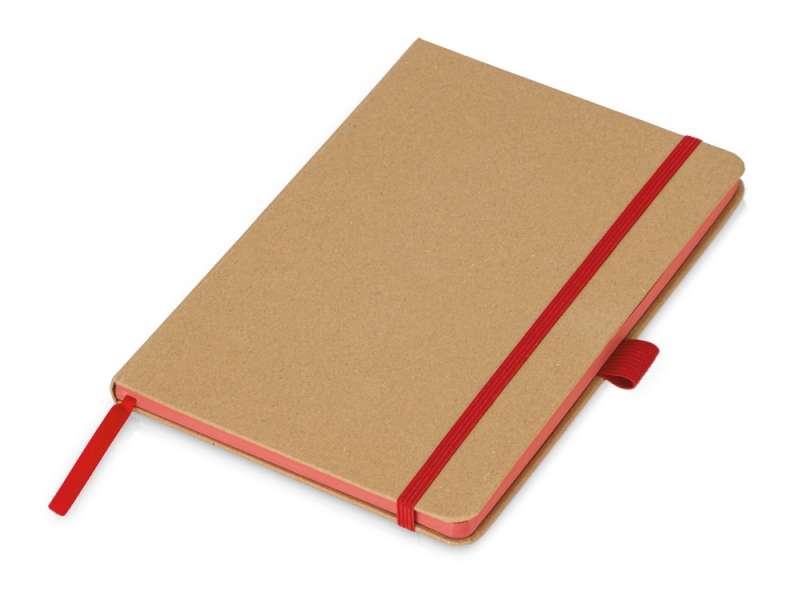 Блокнот A5 Sevilia Color, твердая обложка из крафта, 80 листов, цветной срез и форзац, натуральный/красный Блокнот A5 Sevilia Color, твердая обложка из крафта, 80 листов, цветной срез и форзац, натуральный/красный