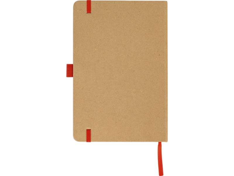 Блокнот A5 Sevilia Color, твердая обложка из крафта, 80 листов, цветной срез и форзац, натуральный/красный №5