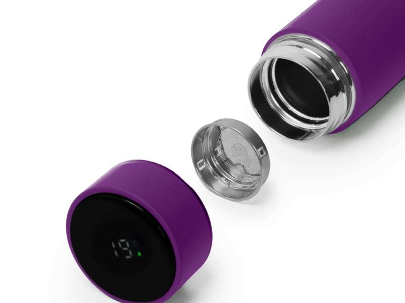 Термос FAMILY MARK LED, soft touch (Фиолетовый) №2