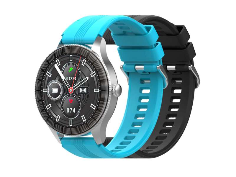Умные часы HIPER IoT Watch GTR, черный/голубой №5