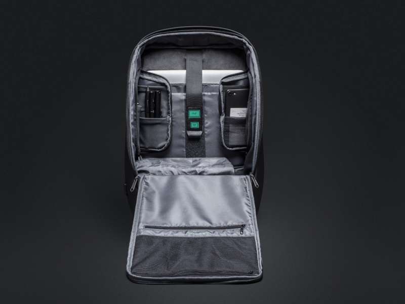 Антикражный рюкзак FlexPackPro для ноутбука 15.6, серый/черный №12